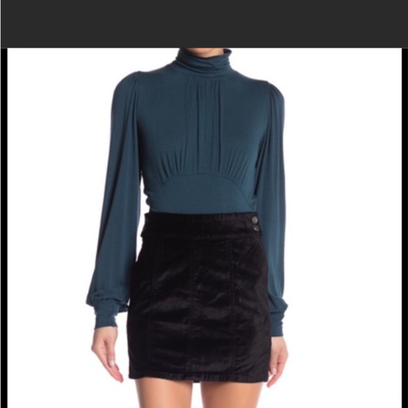 NWOT Free People Velvet Retro Mini Skirt - size 30 - Picture 2 of 12